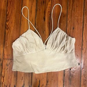Princess Polly Cream Corset Top